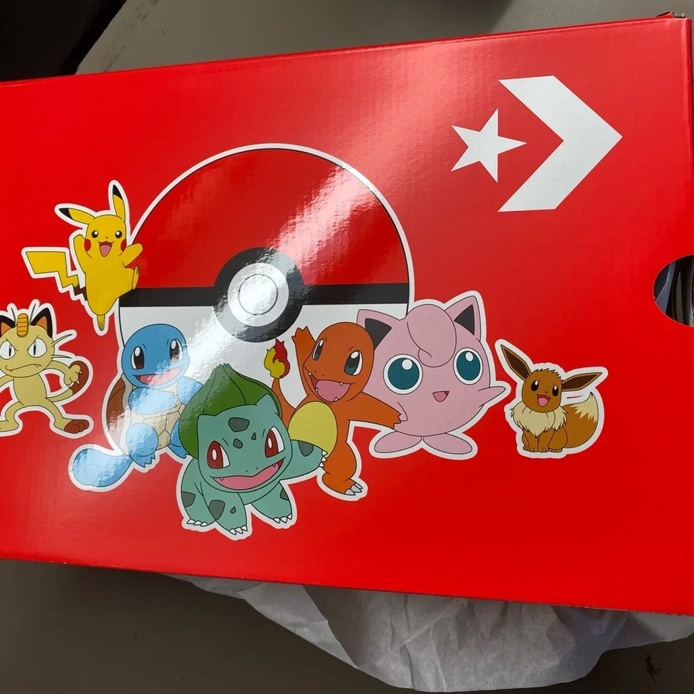 New with Box Unisex Converse Chuck Taylor All Star Hi x Pokemon First Partners - Picture 9 of 10
